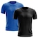 Kit de Camisas Térmica Adriben Dry Fit com Proteção Solar - 2 Unidades - Masculina PRETO/AZUL