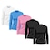 Kit de Camisas Térmica Adriben Dry Fit Manga Longa com Proteção Solar - 5 Unidades - Feminino PRETO/BRANCO