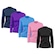 Kit de Camisas Térmica Adriben Dry Fit Manga Longa com Proteção Solar - 5 Unidades - Feminino PRETO/ROSA