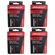 Kit de Câmara de Ar Arisun 700 x 18/25 48 mm - 4 unidades PRETO