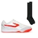 Chuteira Futsal Topper Maestro Td Iv + Meião - Adulto BRANCO/CORAL