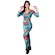 Macacão Fitness MVB Modas Longo 3/4 Costa Fechada Fitness Suplex - Feminino AZUL/VERDE