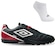 Kit Umbro: Chuteira Society Attak + Meia - Adulto PRETO/BRANCO
