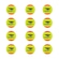 Kit 12 Bola des Beach Tennis Penalty Itf Approved Laranja/Verde Cla