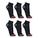 Kit Meias Cano Curto Lupo Slim Running Com 6 Pares - Adulto PRETO
