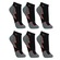Kit Meias Cano Curto Lupo Running Performance Com 6 Pares - Adulto PRETO
