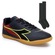 Chuteira Futsal Diadora Mondiale Alemanha + Par de Meião - Adulto PRETO/VERMELHO
