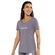 Camiseta Alto Giro Skin Fit - Feminina CINZA/VERDE