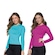 Kit Camisas Térmicas Selene Proteção Uv50+ - 2 Unidades - Feminino AZUL/ROSA