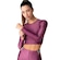 Blusa Cropped Fila Biker Double - Feminina ROXO/PRETO