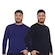 Kit Camisas Térmicas Manga Longa Selene Proteção Uv Plus Size - Masculina - 2 Unidades AZUL ESC/PRETO