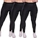 Kit Calças Legging Dellas Fit Trilobal Cirre Proteção Uv Academia Treino - 3 Unidades - Feminina PRETO