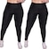 Kit Calças Legging Dellas Fit Trilobal Cirre Proteção Uv Academia Treino - 2 Unidades - Feminina PRETO