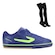 Chuteria Futsal Topper Dominator 3 - Infantil + Meião AZUL ESC/VERDE