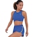 Top Fitness com Bojo Alto Giro Hyper Refletivo - Feminino AZUL CLARO