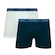Kit Cuecas Boxer Lupo com Elastano - 2 Peças - Masculina BRANCO/AZUL