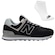 Kit Tênis New Balance 574 V2 + Meias - Masculino PRETO/CINZA