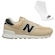 Kit Tênis New Balance 574 V2 + Meias - Masculino BEGE/PRETO