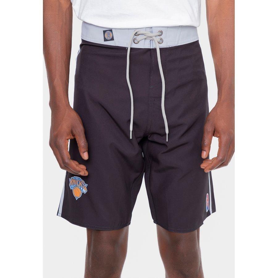 Bermuda Boardshort NBA Logo Team New York Knicks - Masculina PRETO