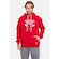 Blusão De Moletom Com Capuz NBA Canguru Feltro Logo - Masculino VERMELHO