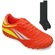Chuteira Society Penalty Matís - Adulto + Meião LARANJA/BRANCO