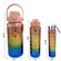 Kit 3 Garrafas Squeeze Plástica Gold Sports Degrade Adesivos Bpa-Free 2 Lts, 800ml e 280ml Salmao