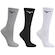 Kit de Meias Cano Alto Mizuno Basic -  3 Pares - Adulto CINZA
