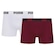 Kit Cuecas Boxer Puma Microfibra sem Costura - 2 unidades - Adulto BRANCO/VERMELHO