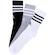 Kit de Meia adidas Adulto Cano Alto 3 Listras - 3 Pares CINZA/PRETO