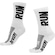 Meia Hupi Run - Tamanho Plus 42-46 - Unissex BRANCO/PRETO