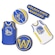 Jibbitz Crocs Nba Golden State Warriors Pack 5 Unico - Unissex BRANCO
