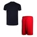Conjunto Penalty X com Camiseta + Calção - Infantil PRETO/VERMELHO