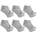 Kit Meias Sapatilha Esporte Legal Invisível - 6 Pares - Masculina CINZA