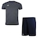 Kit de Futebol Penalty X: Camiseta + Calção Plus Size - Masculino CINZA/AZUL ESC