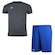 Kit de Futebol Penalty X: Camiseta + Calção Plus Size - Masculino AZUL/CINZA