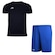 Kit de Futebol Penalty X: Camiseta + Calção Plus Size - Masculino AZUL/PRETO