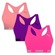Kit Tops Puma Nadador sem Costura - 3 Unidades - Feminino ROXO/ROSA