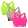 Kit Tops Puma Nadador sem Costura - 3 Unidades - Feminino ROSA/VERDE