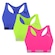 Kit Tops Puma Nadador sem Costura - 3 Unidades - Feminino AZUL/VERDE