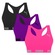 Kit Tops Puma Nadador sem Costura - 3 Unidades - Feminino ROXO/ROSA