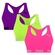 Kit Tops Puma Nadador sem Costura - 3 Unidades - Feminino ROXO/ROSA