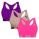 Kit Tops Puma Nadador sem Costura - 3 Unidades - Feminino ROSA/ROXO