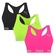Kit Tops Puma Nadador sem Costura - 3 Unidades - Feminino ROSA/VERDE