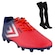 Chuteira de Campo Umbro Warskin - Infantil + 1 Par de Meião VERMELHO/AZUL ESC