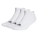 Kit de Meia adidas Cano Curto Sportswear - Adulto - 3 Pares BRANCO