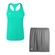 Kit Camiseta Regata Penalty X + Calção - Feminino VERDE/CINZA