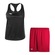 Kit Camiseta Regata Penalty X + Calção - Feminino PRETO/VERMELHO