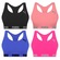 Kit Tops Puma Nadador sem Costura - 4 Unidades - Feminino AZUL/PRETO