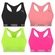 Kit Tops Puma Nadador sem Costura - 4 Unidades - Feminino VERDE/PRETO