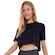 Camiseta Cropped Alto Giro Basic Fit - Feminino PRETO